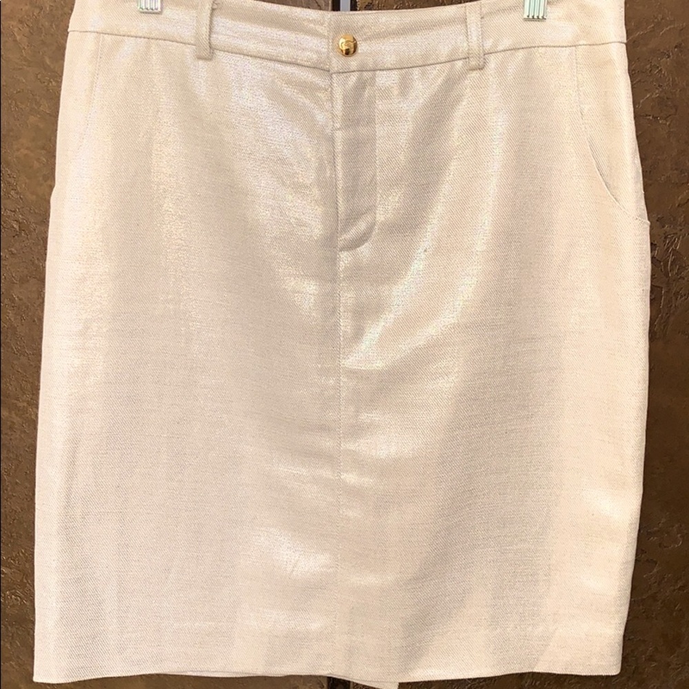 PINK TARTAN….SHIMMERY STRAIGHT SKIRT—MINT PERFECT!